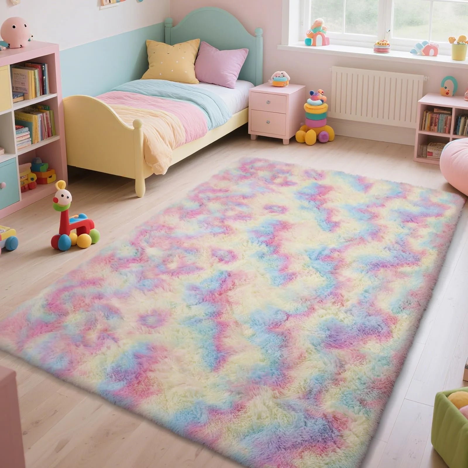 Tapete Ultra Macio VIKAMA, Tapete de Piso para Quarto e Sala de Estar, Carpete para Berçário, Decoração para Quarto de Meninas