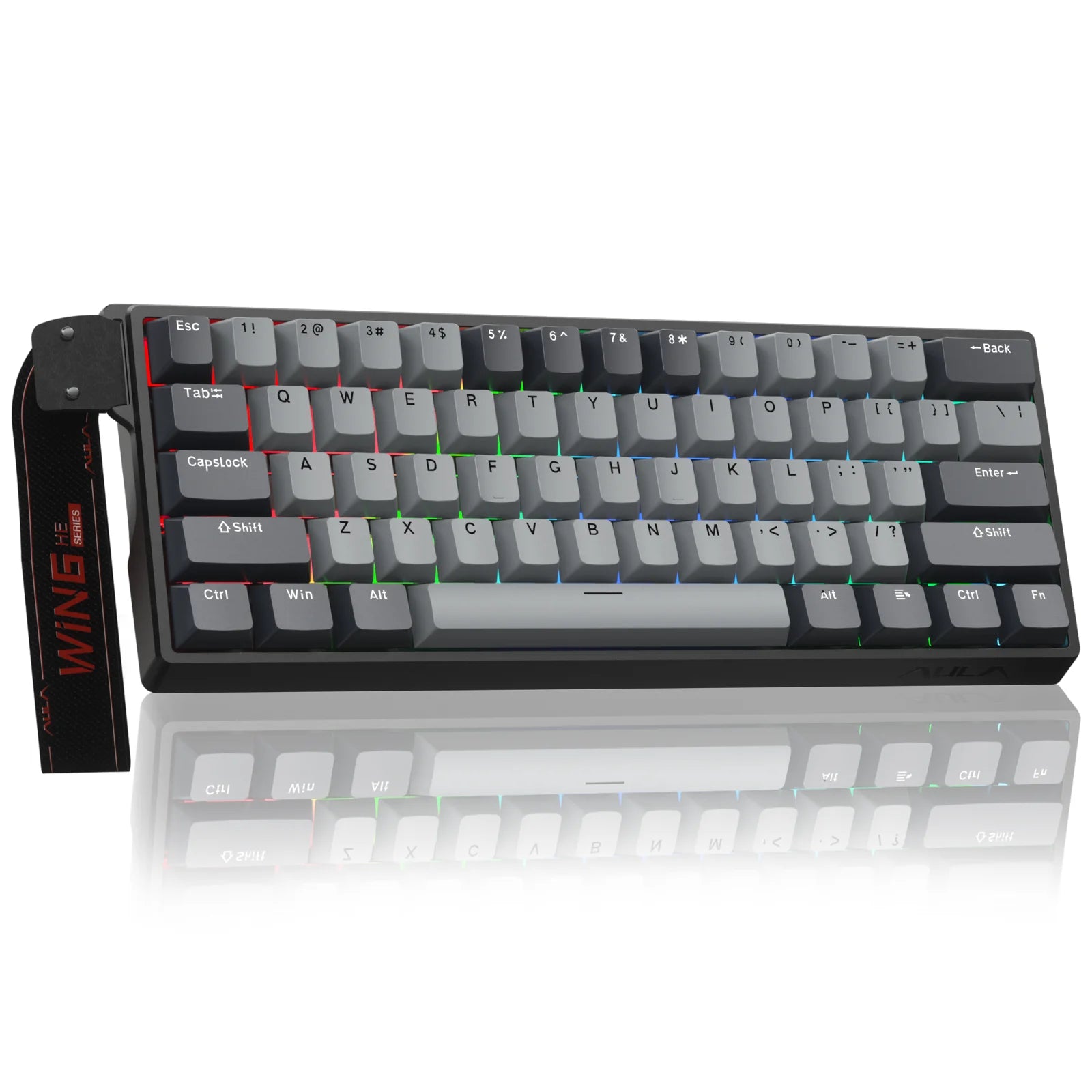 AULA WIN60 Teclado com interruptor magnético Gatilho rápido 8K Retorno RGB Hotswap 60% Teclado para jogos personalizado