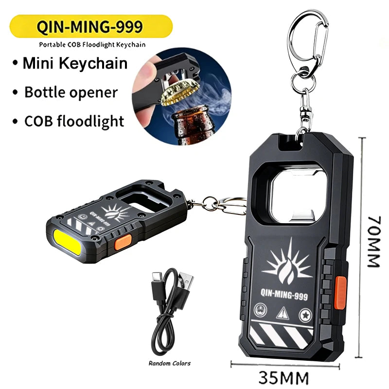 Mini chaveiro lanterna com ímã recarregável multifuncional tocha lâmpada portátil clipe na lanterna à prova dwaterproof água luz de acampamento