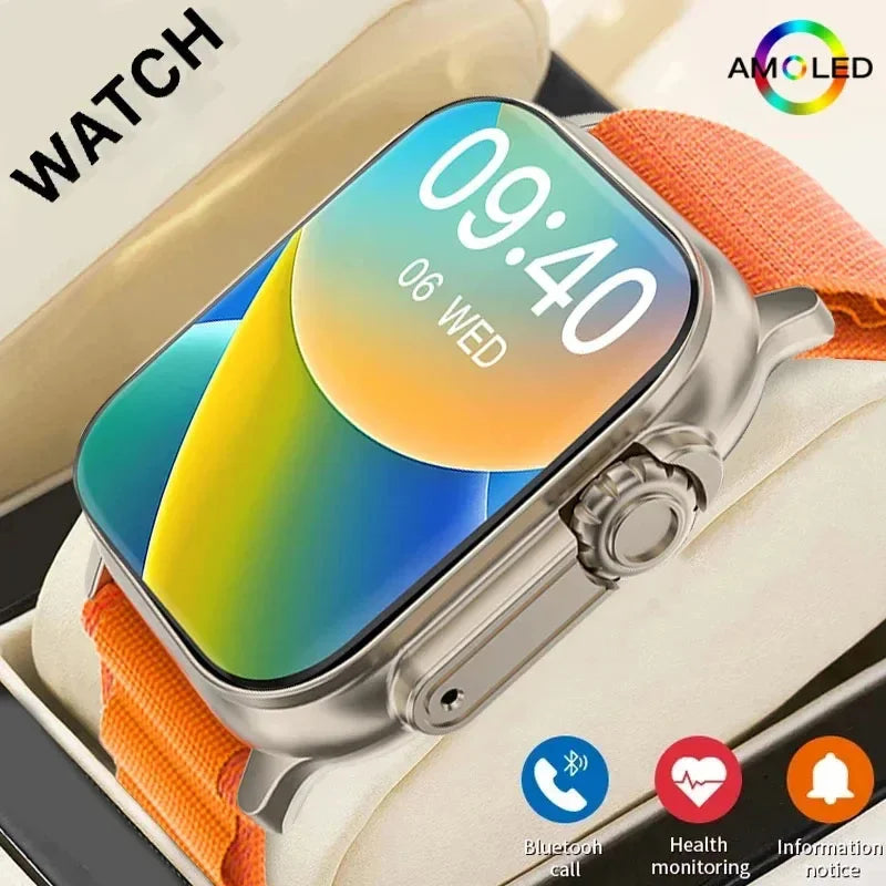 LAXASFIT Relógio Inteligente Bluetooth Talk Smartwatch Aviso de Mensagem Monitor de Freqüência Cardíaca Relógio Esportivo para Android IOS Homens Mulheres