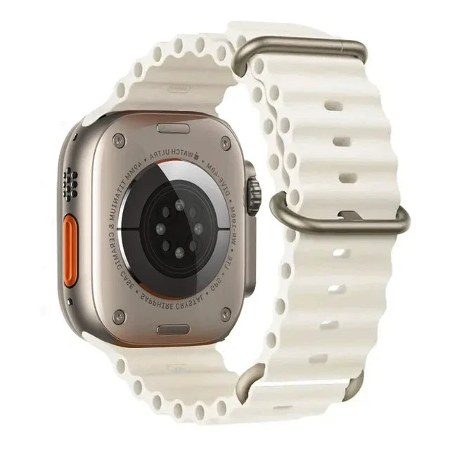 Pulseira oceano para apple watch ultra 2 band 49mm 10 9 8 7 45mm 41mm pulseira de silicone iwatch 6 5 4 3 se 44mm 40 42mm banda