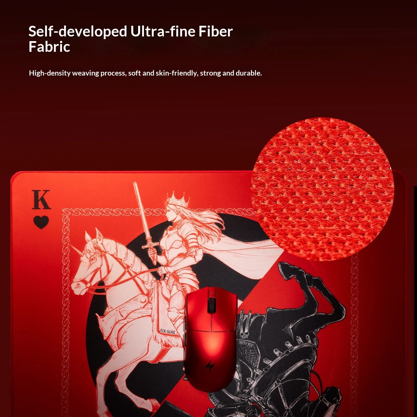Mouse Pad Original ATK Warhorse Battle Riding com Ilustração Genuína para E-Sports, Jogos FPS e Uso em Escritório - Fearless Contract Delta