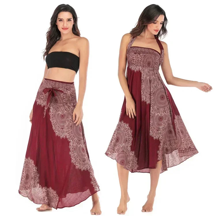 Sexy verão longo boho inferior saia feminina vintage casual ropa mujer faldas solta moda y2k maxi saias roupas femininas saia jupe