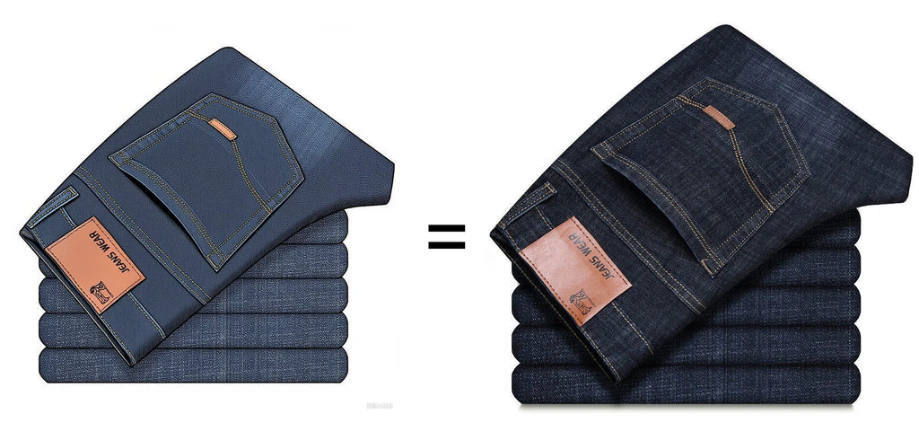 2025 moda masculina negócios jeans estilo clássico casual elástico fino ajuste jeans calças jeans masculino preto azul