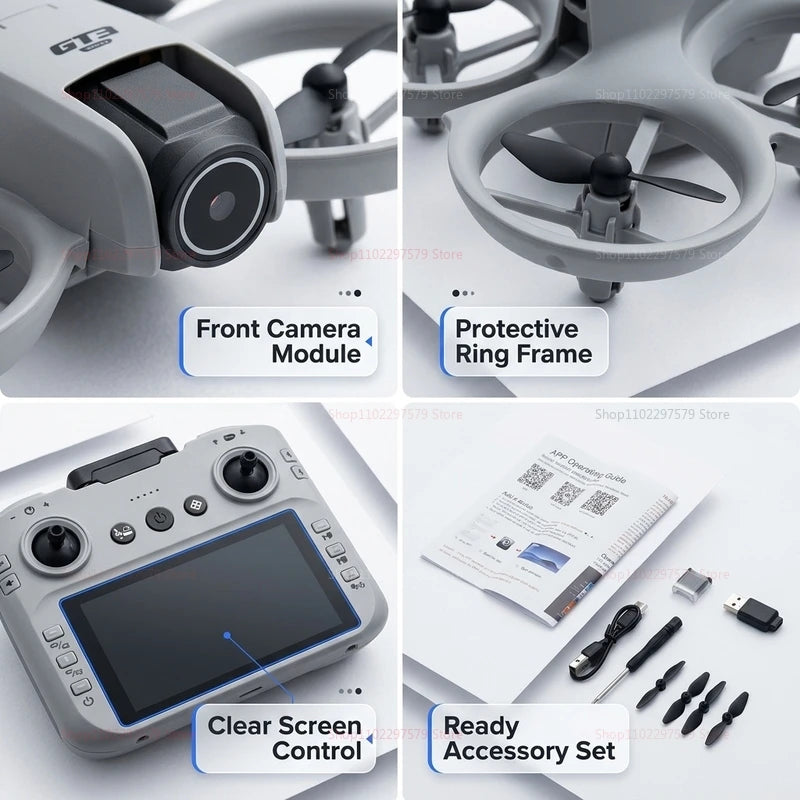 Drone Mini GT3 MAX 5G 8K com Câmera GPS Pro HD para Fotografia Aérea com Iluminação Dinâmica e Controle Remoto