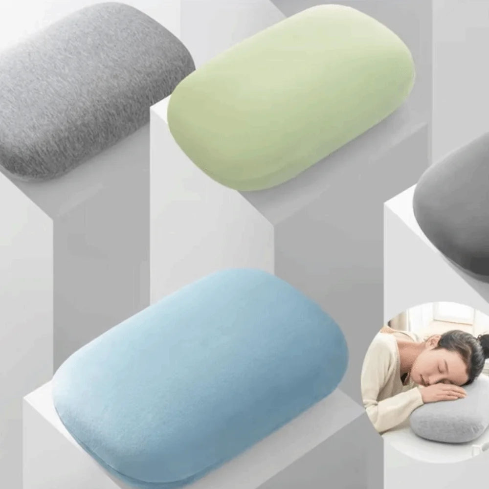 Travesseiro confortável de esponja para cochilo, portátil, escritório, macio, pescoço, moda macaron, suporte cervical, viagem, travesseiro de dormir