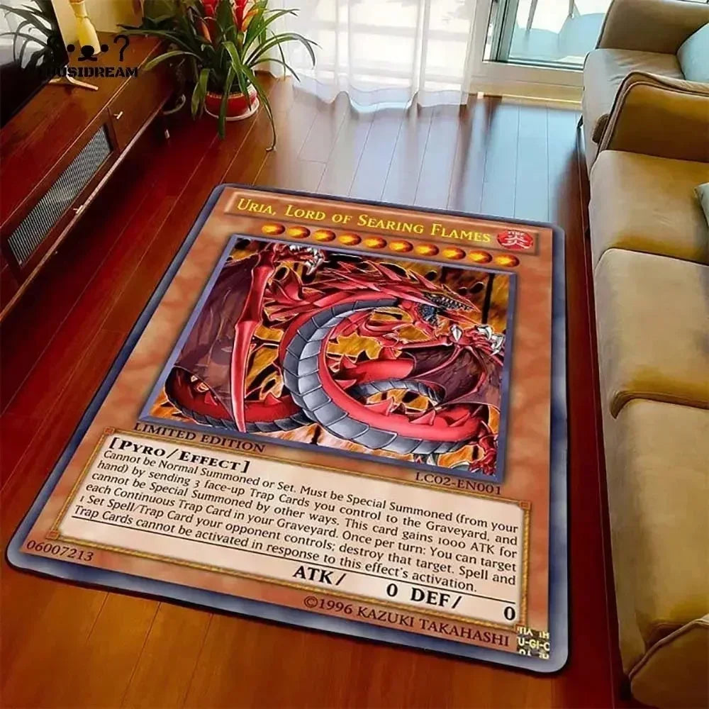 Yu-gi-oh olhos azuis dragão branco anime antiderrapante tapete dos desenhos animados para sala de estar quarto área decorativa presente perfeito
