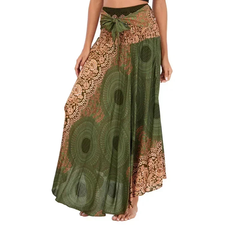 Sexy verão longo boho inferior saia feminina vintage casual ropa mujer faldas solta moda y2k maxi saias roupas femininas saia jupe