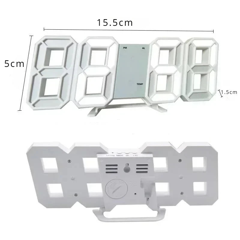 Relógio de mesa digital montado na parede relógio de mesa eletrônico decorativo com modo luminoso ajustável despertadores digitais mesa led