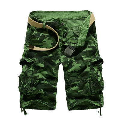 Novos Shorts Cargo Camuflados Masculinos Tamanho EUA 2026 - Estilo Militar Solto e Fresco para o Verão