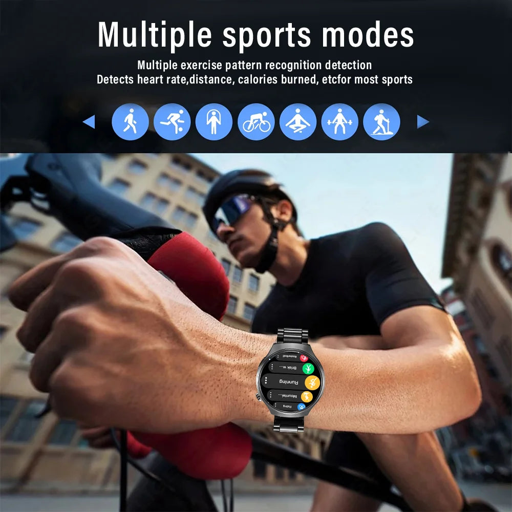 G.l wear 2025 novo relógio inteligente masculino display hd rastreamento de saúde bluetooth chamando assistente de voz esportes smartwatch