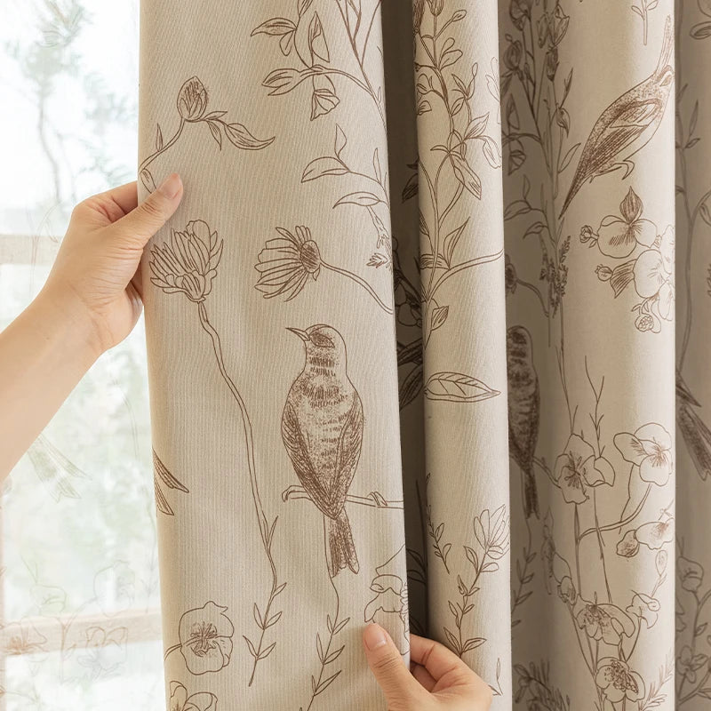 1pc 100% cortinas blackout impressas painel com ilhó superior para privacidade e bloqueio de luz solar decoração de casa cortinas para sala de estar