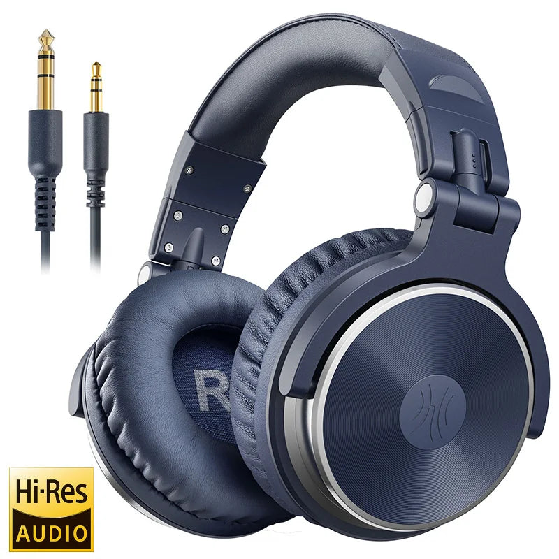 Oneodio fone de ouvido com fio com microfone, Pro 10/30/50 headphone profissional studio DJ, over ear HiFi monitor headset com Hi-Res áudio, Para o PC Telefónico