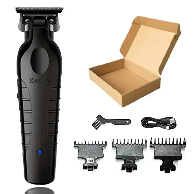 Kemei máquina de cortar cabelo Km-1071 Km-2299 Km-2024 ubs recarregável sem fio aparador de barba poderosa máquina de cortar cabelo elétrica para homem