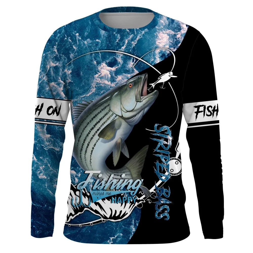 Camisas de pesca camisetas masculinas de manga longa roupas masculinas outono streetwear tripulação pescoço pullovers dos homens t camisa casual roupas masculinas