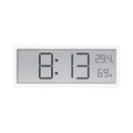 Tela lcd relógio de parede digital tempo temperatura umidade exibição relógio eletrônico desktop relógio digital alimentado por bateria