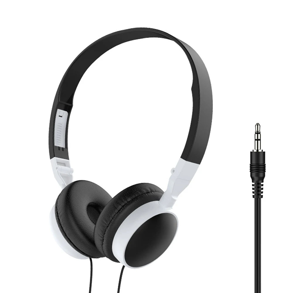 Fone de ouvido articulavel 3.5mm com fio fones de ouvido dobrável HEADSET ajustável baixo estéreo moda música suprimentos para mp3 host todos os smartphones
