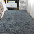 VIKAMA-Tapete simples de lã de seda, cobertor de cama monocromático, mesa de café, quarto e sala, macio de alto grau