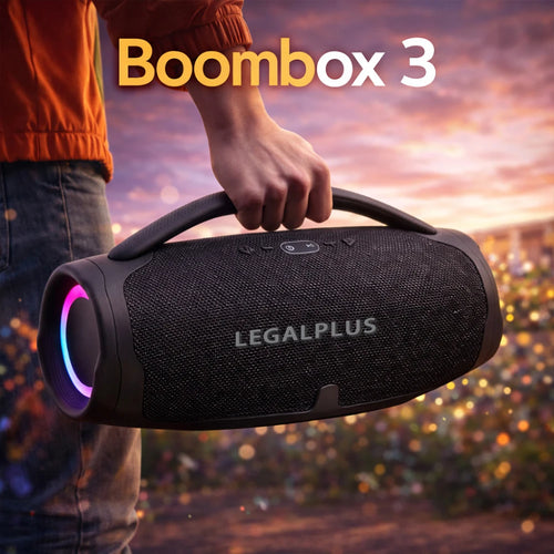 Caixa de Som Bluetooth 70W Portátil Estilo Boombox, Alto-falante Potente Resistente à Água para Festas