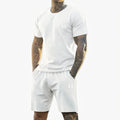 2025 verão novo masculino impresso camiseta de manga curta + shorts terno, roupas esportivas casuais, respirável ao ar livre casual camiseta masculina,