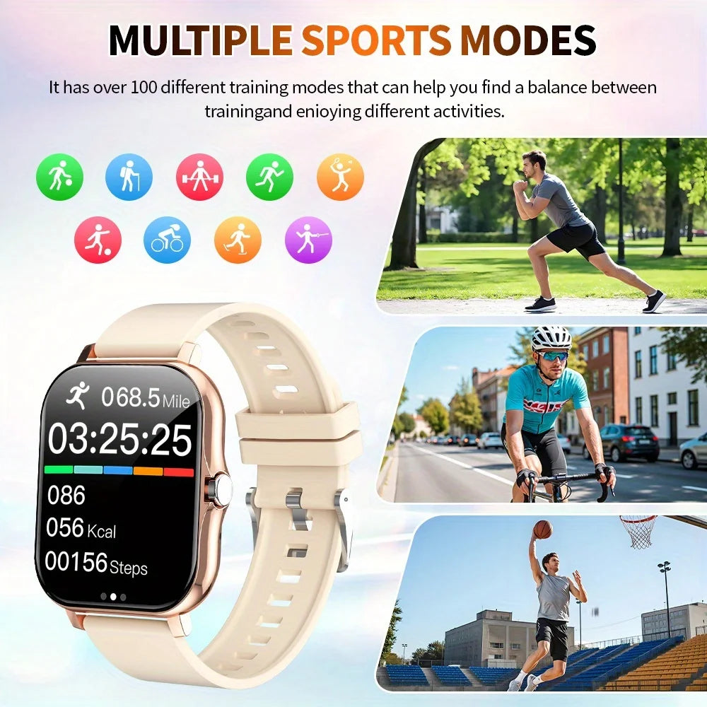 G.l wear novo smartwatch 1.83 polegadas display hd bluetooth chamando freqüência cardíaca atividade rastreamento smartwatch masculino feminino presente do feriado