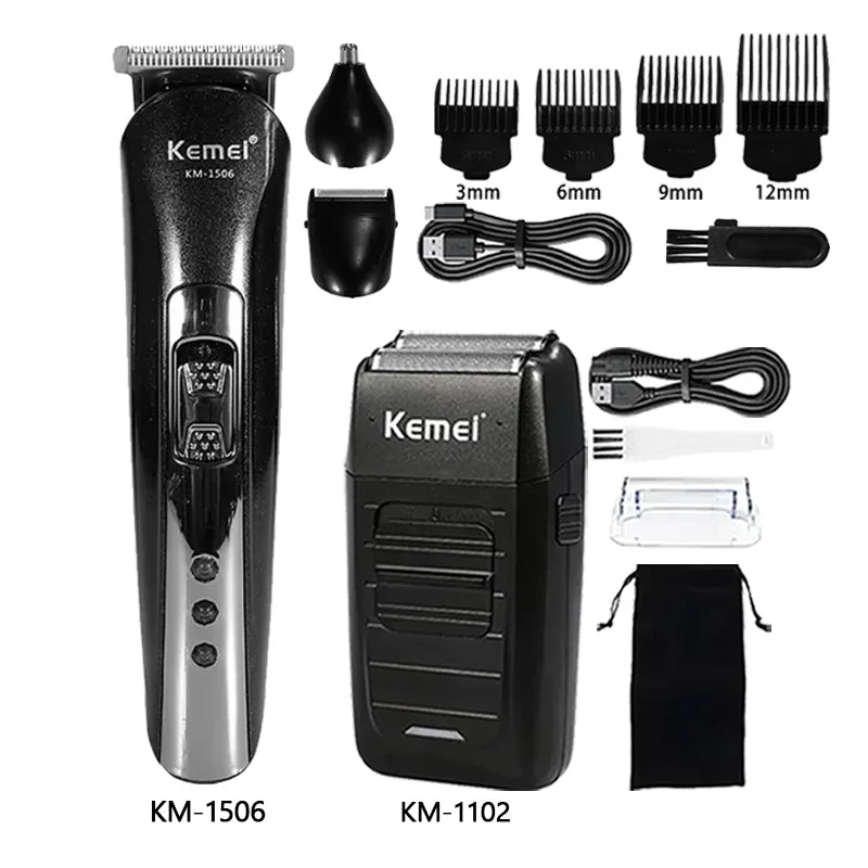 Kemei máquina de cortar cabelo Km-809A Km-1506 Km-1102 profissão aparador de cabelo elétrico aparador de barba para máquina de corte de cabelo masculino