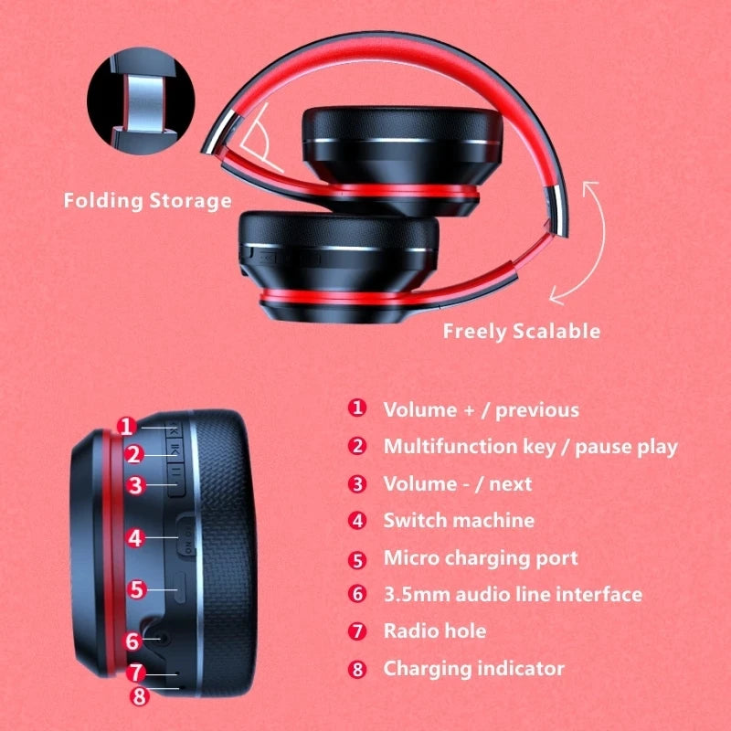 Lenovo hd200 fones de ouvido bluetooth over-ear dobrável computador sem fio cancelamento de ruído alta fidelidade estéreo gaming headset