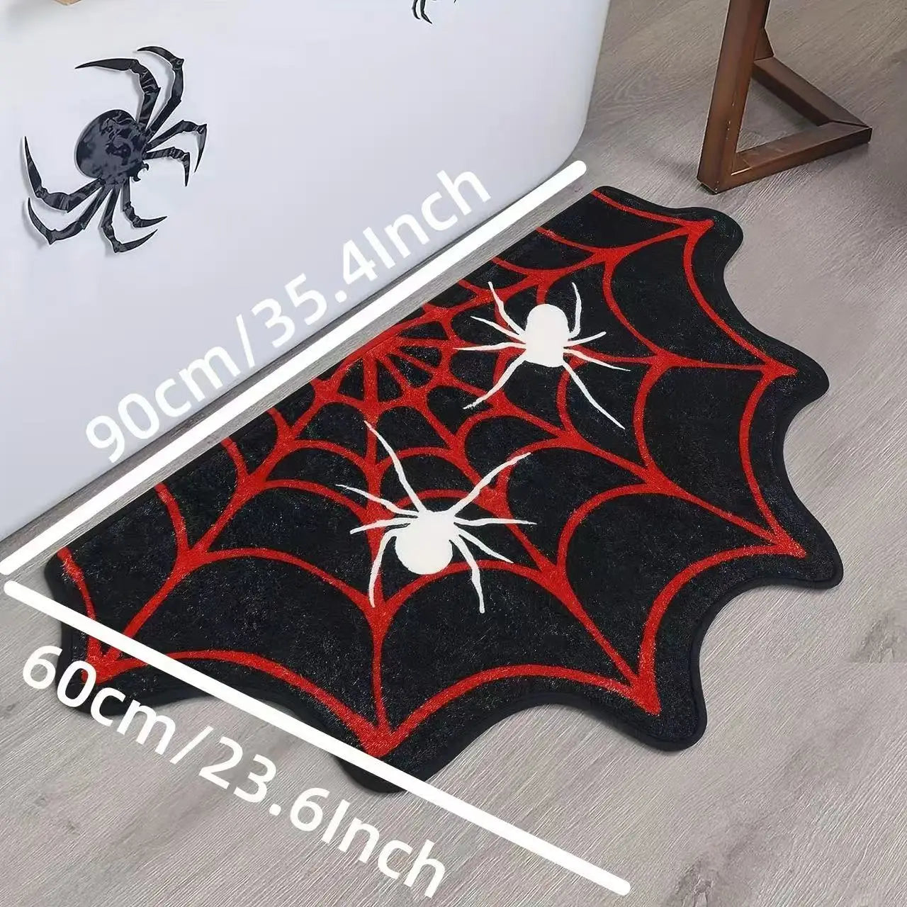 Viakma halloween aranha web tapete decorativo banheiro antiderrapante absorção pé sala de estar varanda quarto porta tapete
