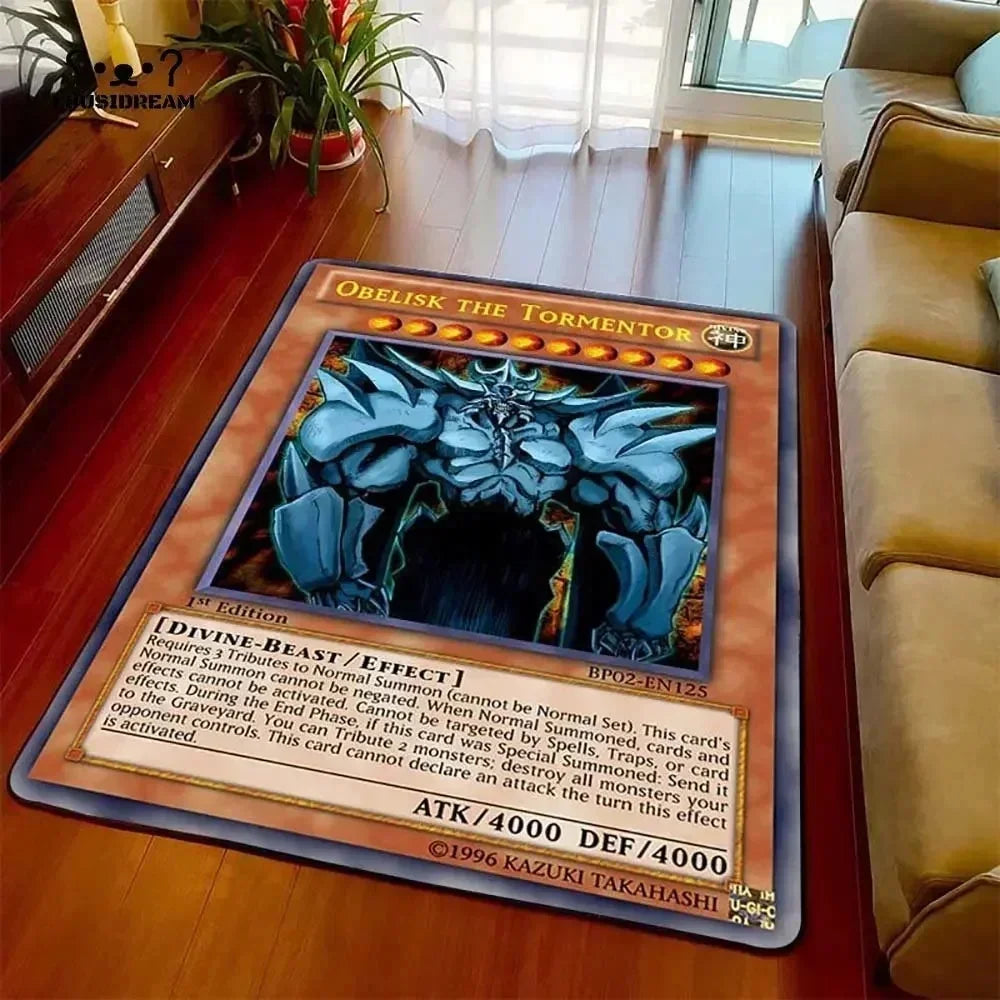 Yu-gi-oh olhos azuis dragão branco anime antiderrapante tapete dos desenhos animados para sala de estar quarto área decorativa presente perfeito