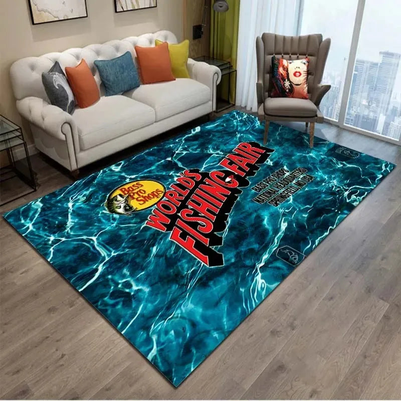 Série de pesca padrão tapete antiderrapante presente decoração para casa tapete macio para sala estar quarto sofá cozinha banheiro capacho