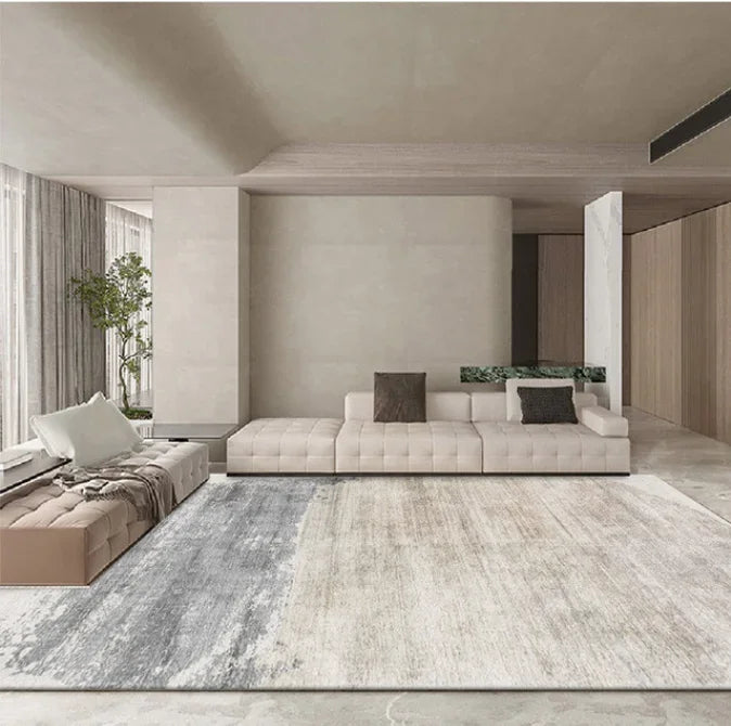 Moderno simples sala de estar decoração tapete grande área macia lounge tapete cinza nórdico para o quarto lavável anti-deslizamento tapete