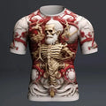 2024 verão nova camiseta masculina harajuku aranha crânio 3d impresso camiseta roupas masculinas moda punk t casual street wear camiseta