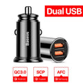 Baseus carregador de carro usb carga rápida 4.0 qc4.0 qc3.0 pps scp 5a pd tipo c 30w carregador usb de carro rápido para iphone xiaomi telefone móvel