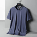 Camisetas masculinas de seda gelo de alta qualidade plus size 8xl camiseta masculina gorda camiseta respirável vestindo camisetas correndo transporte rápido