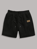 Shorts Casuais Brancos Masculinos com Cordão, Soltos e Respiráveis, de 5 Polegadas para o Verão