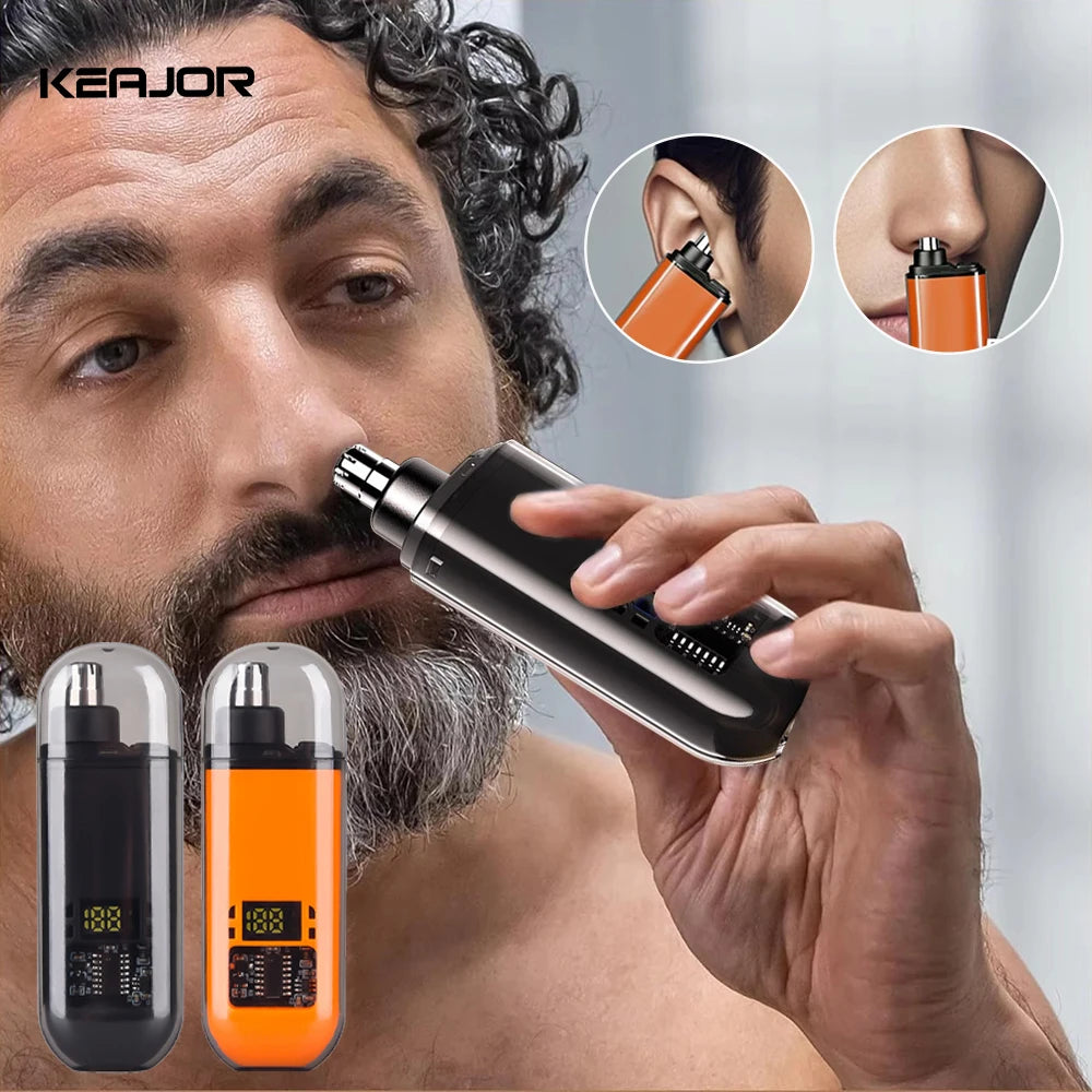 Nariz aparador de pêlos recarregável elétrico nariz removedor de pêlos dos homens sobrancelha barbear navalha mini bolso portátil nariz máquina de cortar cabelo