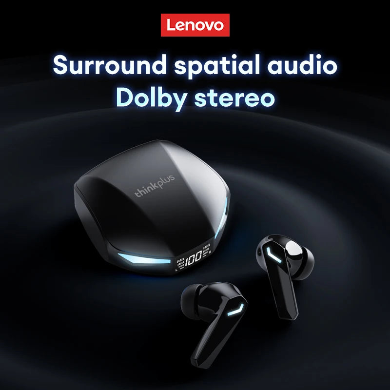 Original lenovo xt53 tws atualização bluetooth v5.4 fones de ouvido sem fio led display digital redução ruído fone