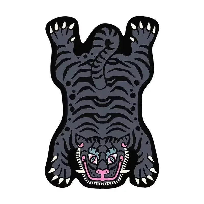 Vikama cartoon tigre tapete-durável e fácil de limpar decoração de casa sala de estar sofá mesa de café tapete de cabeceira para o quarto