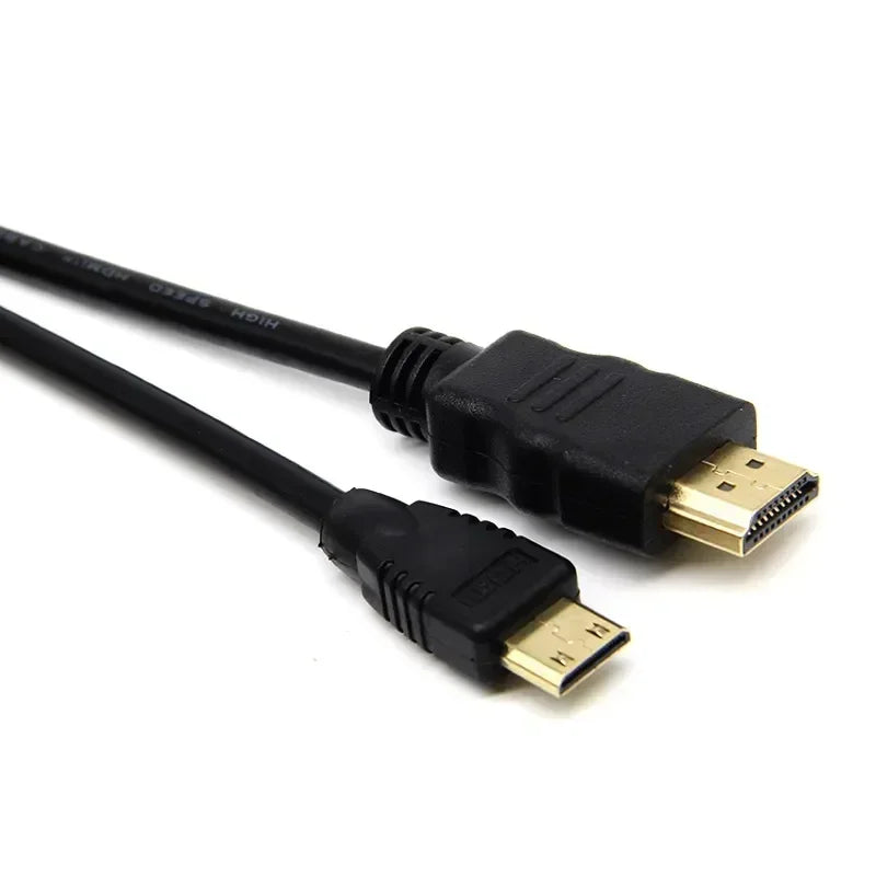 Mini cabo hdmi para hdmi 1080p 3d banhado a ouro para monitor tablet câmera dv placa gráfica hdtv display projeção