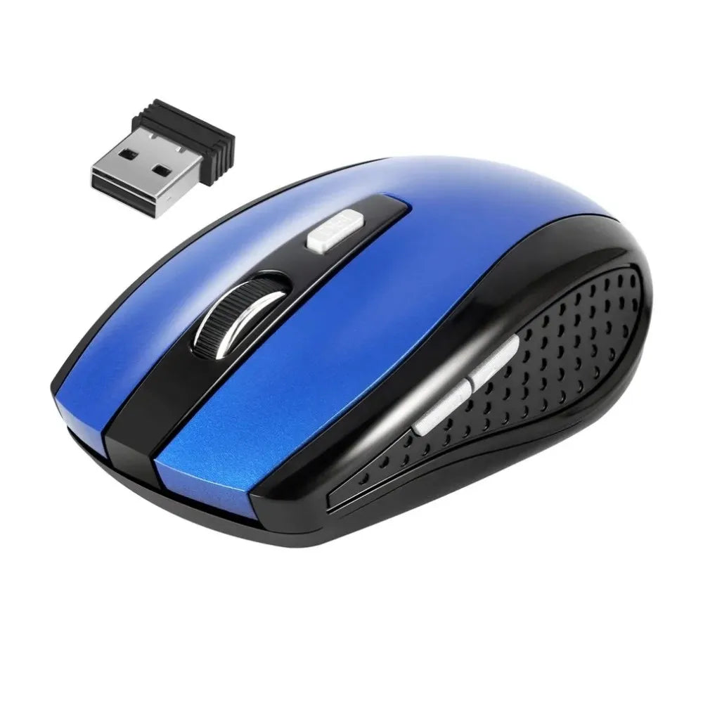 Mouse de computador sem fio usb ajustável gamer gaming 6 botões óptico 2.4 receptor usb para computador acessórios para computador