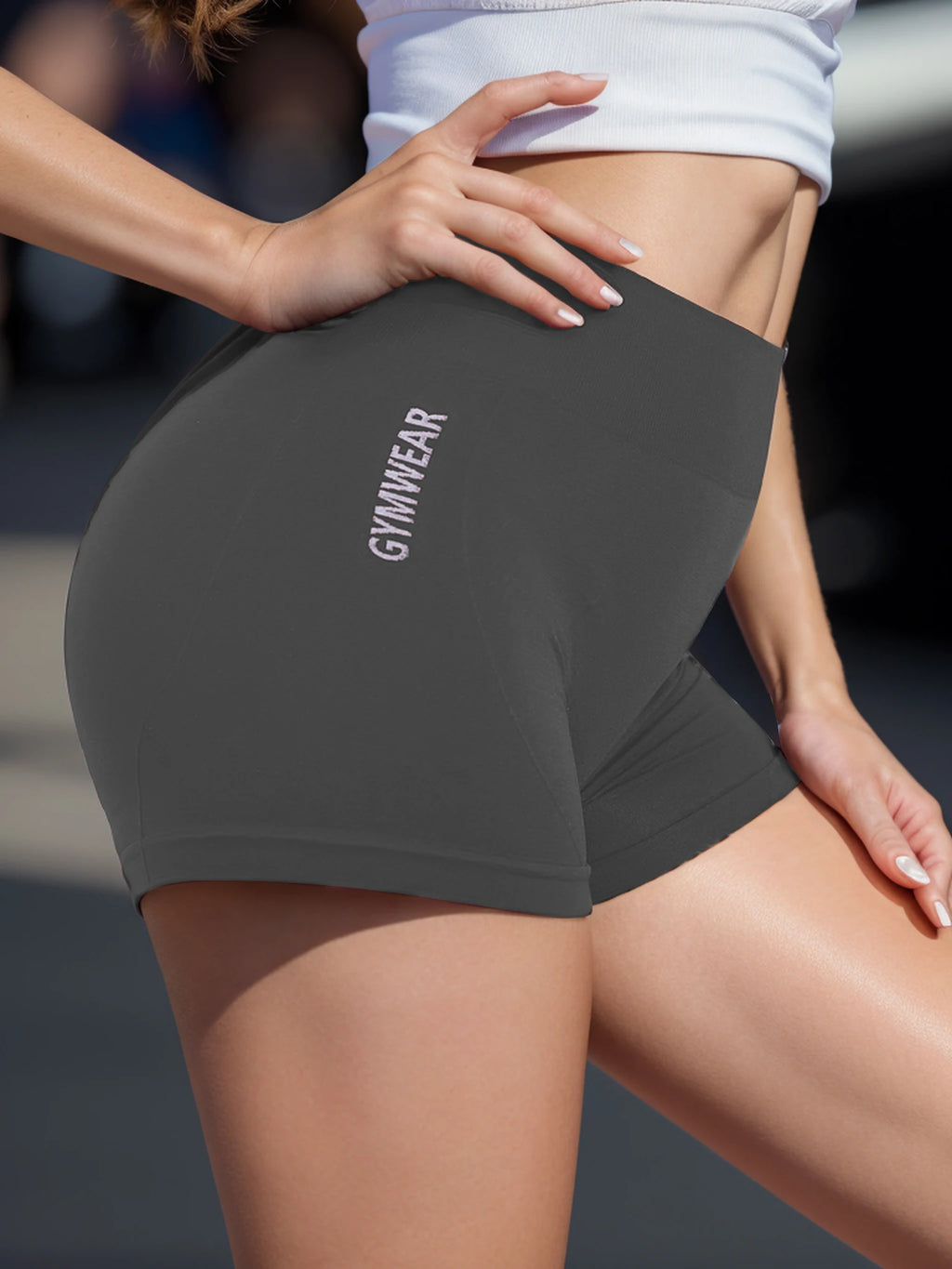 Shorts de fitness feminino apertado ciclismo yoga calças esportivas respiráveis cintura alta