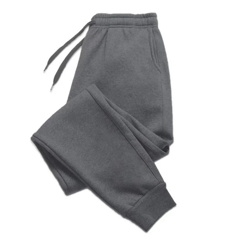 2026 novas calças esportivas casuais masculinas moda cor sólida calças soltas street wear outono/inverno lento correndo calças de fitness