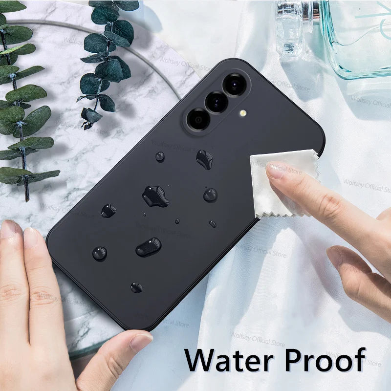 Para samsung galaxy a17 5g caso samsung galaxy a17 5g capa casos de luxo tpu à prova de choque silicone líquido capa protetora do telefone