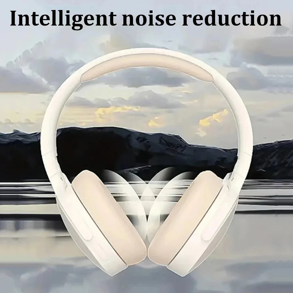 Headset Bluetooth 5.3 fones de ouvido para jogos modo duplo sem fio dobrável redução ruído música