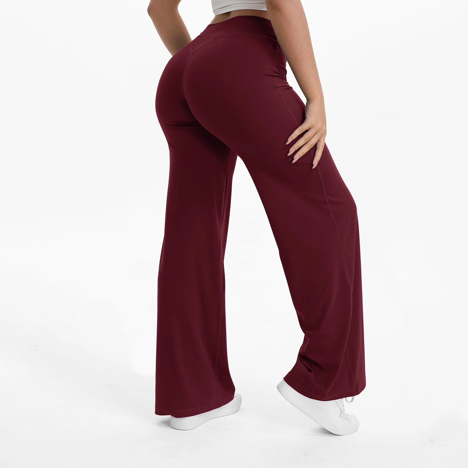 Calças de Yoga Femininas NCLAGEN SoftMotion com Cintura Média, Leggings para Academia, Sensação de Pele Nua, Calças para Pilates e Corrida