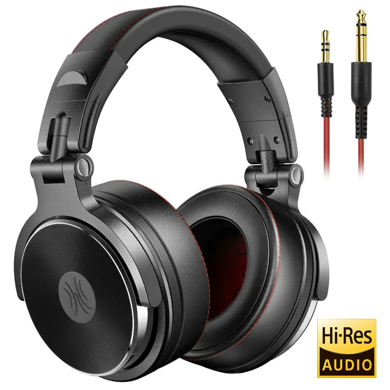 Oneodio fone de ouvido com fio com microfone, Pro 10/30/50 headphone profissional studio DJ, over ear HiFi monitor headset com Hi-Res áudio, Para o PC Telefónico