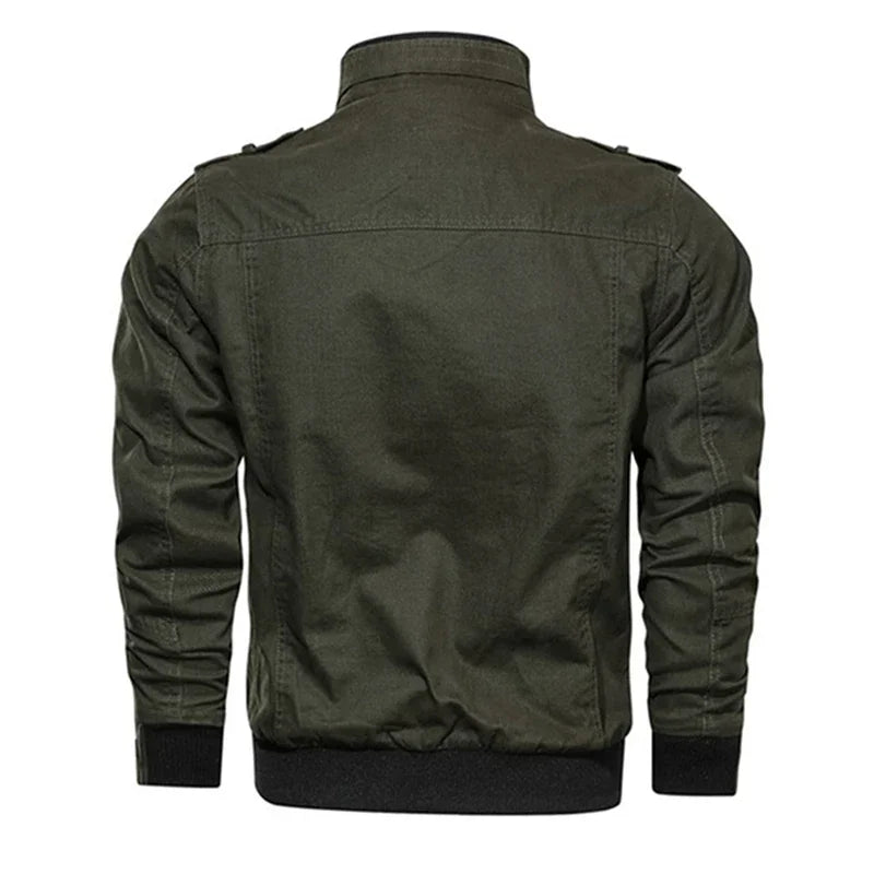 2023 novo piloto bombardeiro jaqueta casacos dos homens jaquetas de carga de algodão com bolsos com zíper retro casual jaqueta de trabalho roupas masculinas outwear
