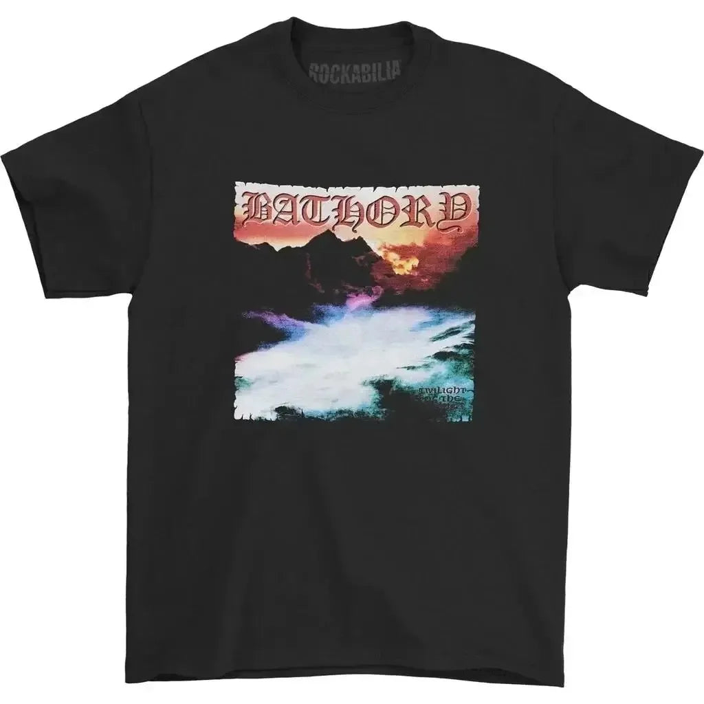 Bathory preto metal veneno t camisa das mulheres dos homens moda casual hip hop streetwear manga curta t camisa de algodão verão topos roupas