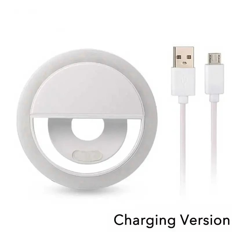Carga usb led selfie anel de luz lente do telefone móvel led selfie lâmpada anel para telefone selfie luz RingLight