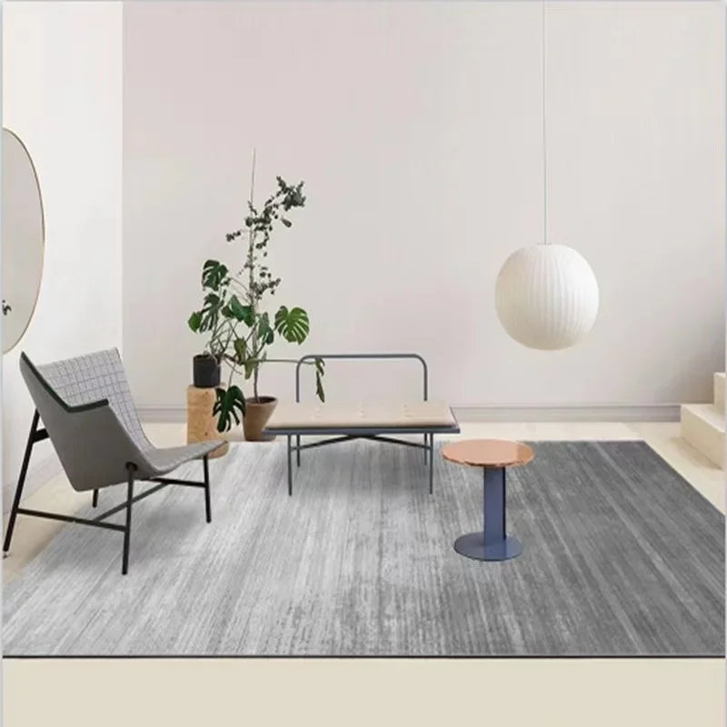 Moderno simples sala de estar decoração tapete grande área macia lounge tapete cinza nórdico para o quarto lavável anti-deslizamento tapete